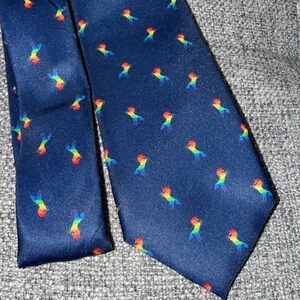 Land of Liberty Rainbow pride Unicorn Neat Tie